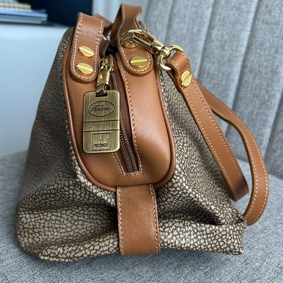 Vintage Borbonese Redwall handbag leather with dust bag - Picture 3 of 9